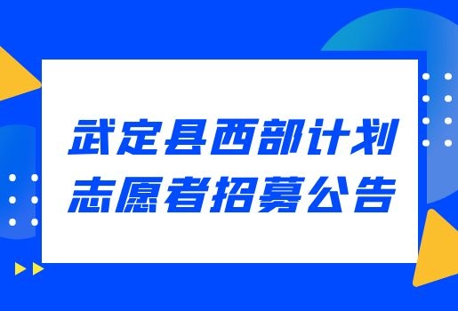 武定西部計劃