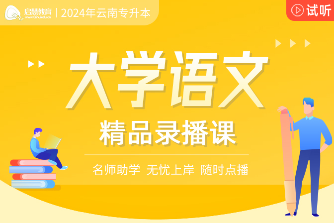 2024年云南統(tǒng)招專升本精講課《大學(xué)語文》