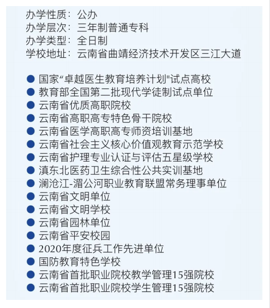 曲靖醫(yī)學(xué)高等?？茖W(xué)校2021年報(bào)考指南