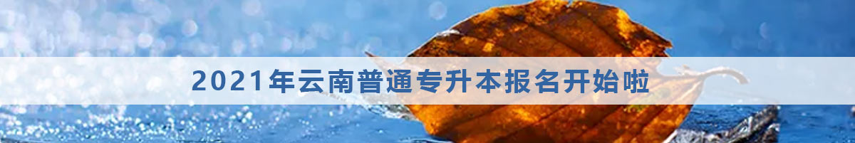 2021年云南普通專升本報(bào)名開始啦
