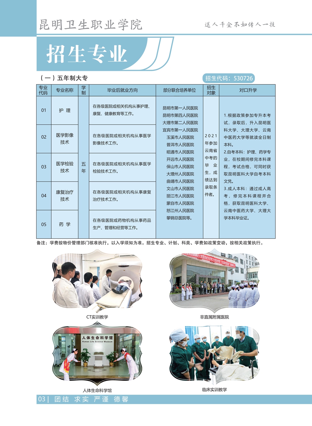 昆明衛(wèi)生職業(yè)學(xué)院2021年五年制、中專招生簡(jiǎn)章