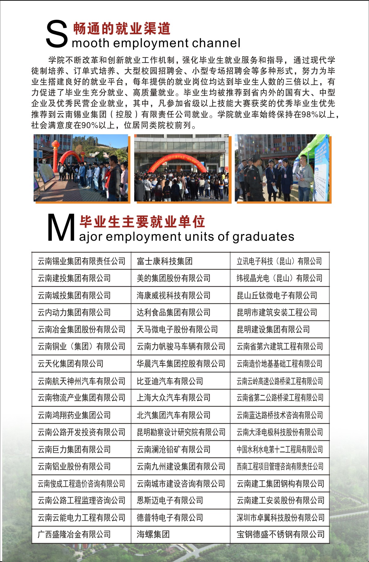 云南錫業(yè)職業(yè)技術(shù)學(xué)院2021年招生簡章